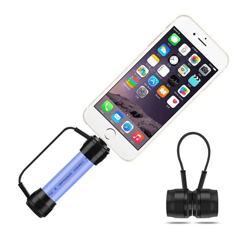 Mini keychain emergency phone charger with 18650 lithium battery