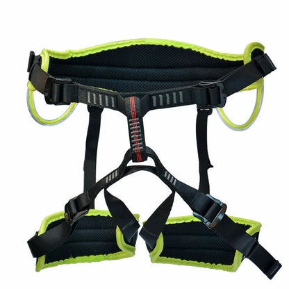 Half climbing safety belt in orange, black, green or blue with 2300kg stated load and adjustable waist