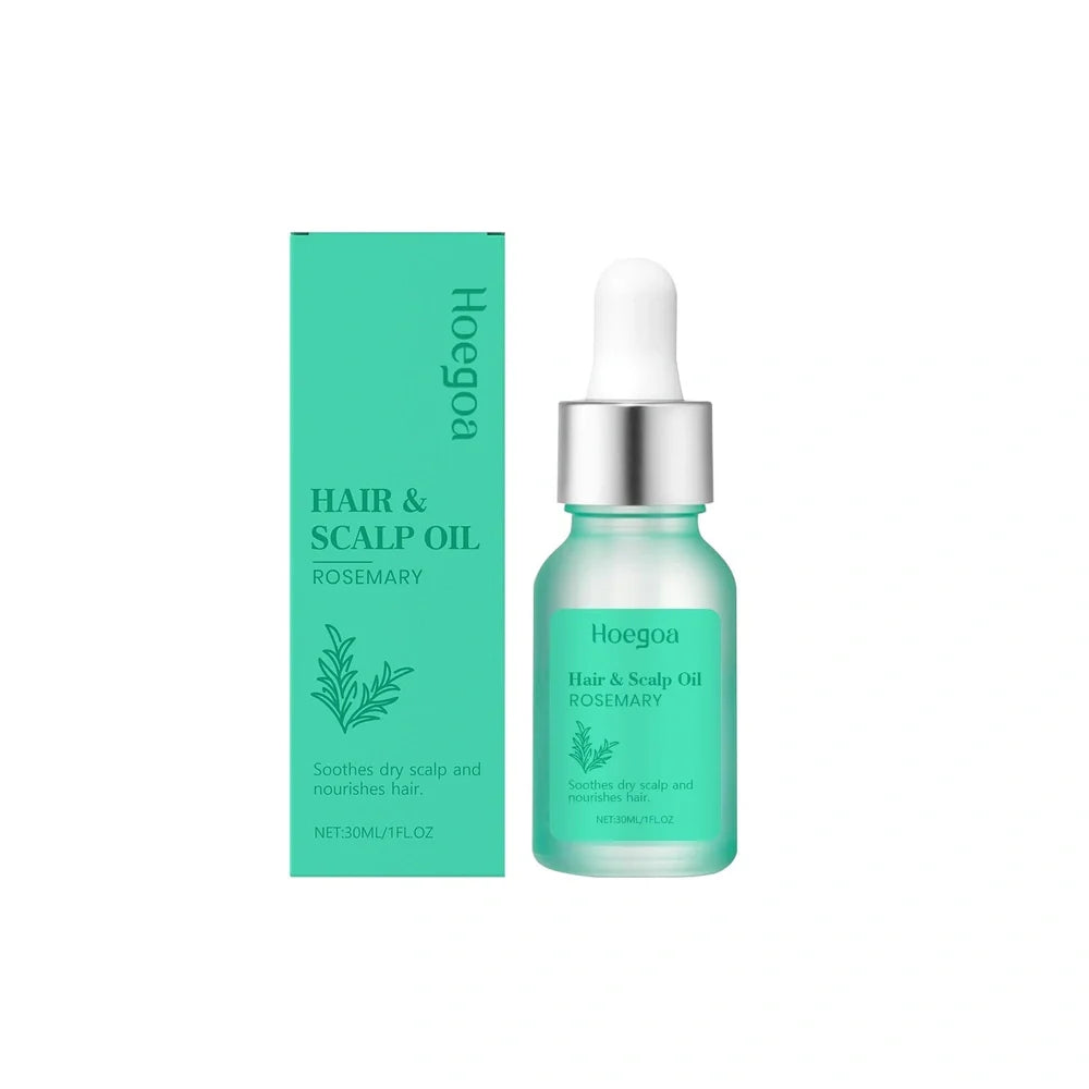 30ml bottle of nourishing scalp hair oil with ginger and rosemary ingredients for dry scalp treatment