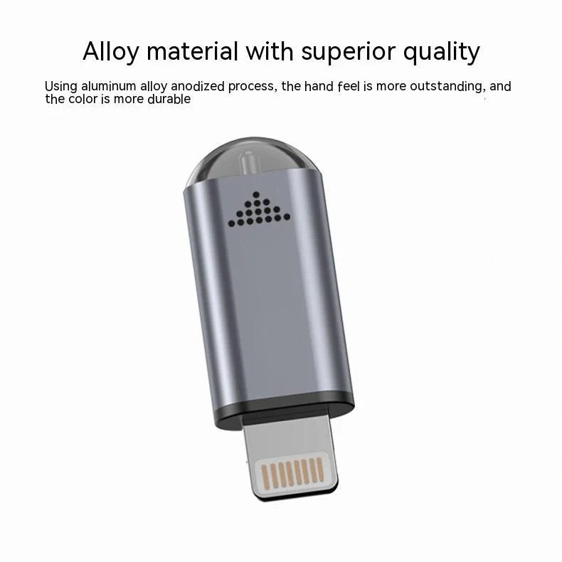 Compact aluminium cell phone infrared remote control with glossy black finish