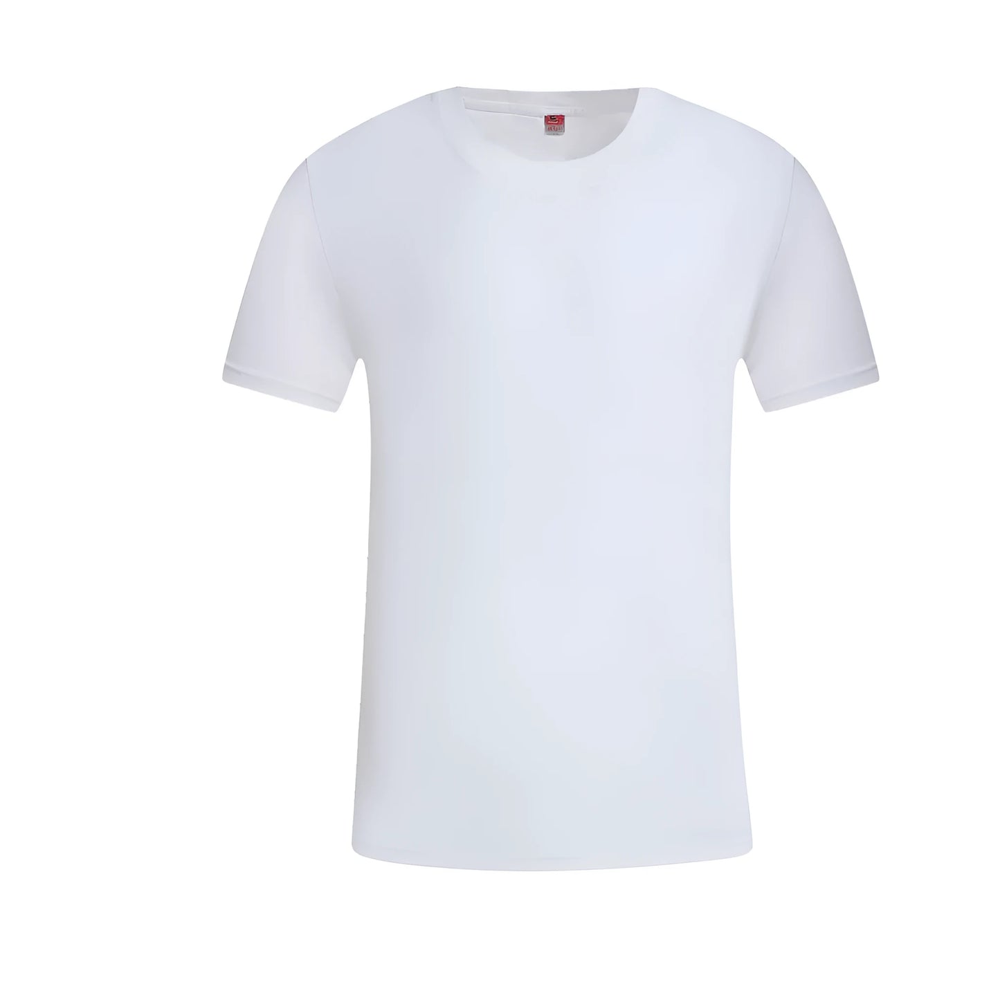 White cotton T-shirt style overalls with short sleeves and loose fit pullover design