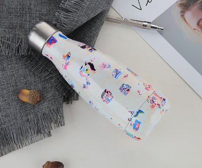 Stainless steel vacuum flask with 500ml capacity and double-wall insulation for temperature control