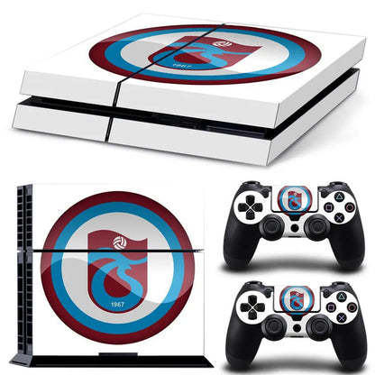 PS4 console protective film in various style designs showing 0.001mm thickness