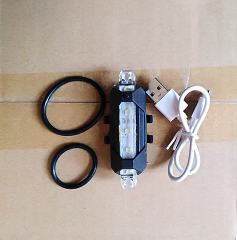 Mountain bike LED warning lights in high-elastic waterproof silicone for enhanced visibility