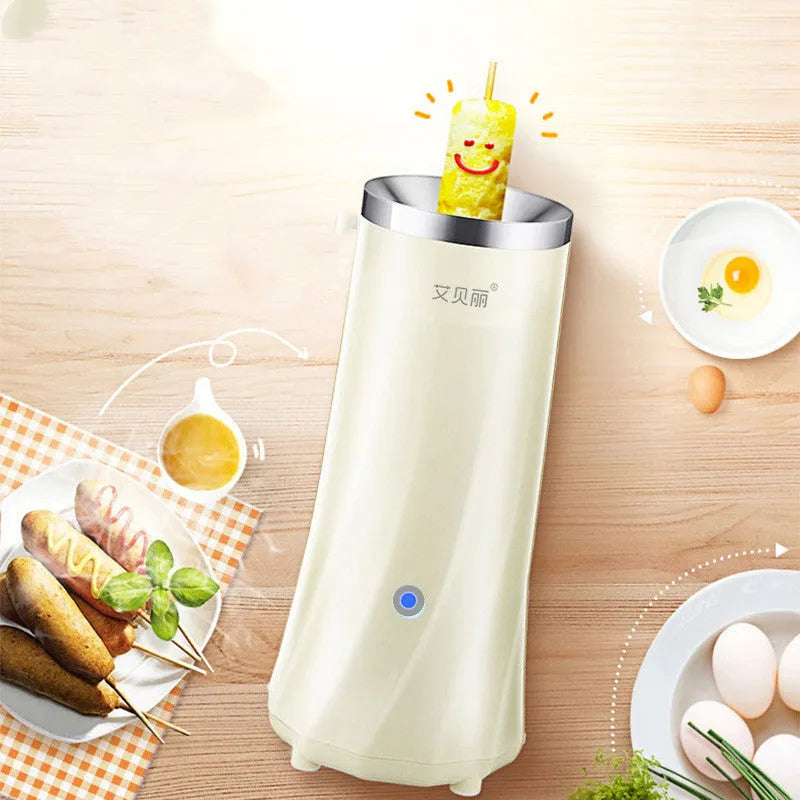 Beige automatic mini breakfast machine with compact CH-style design