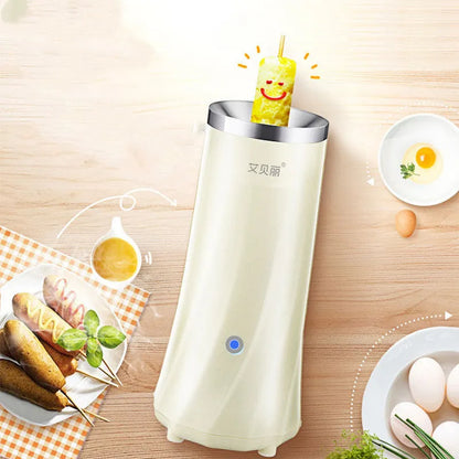 Beige automatic mini breakfast machine with compact CH-style design