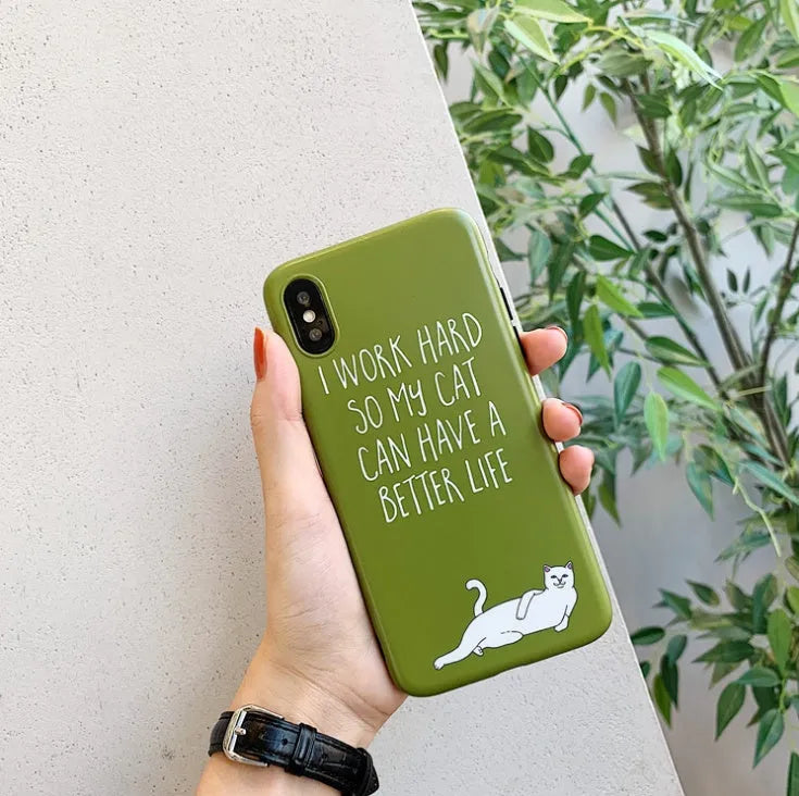Cartoon giraffe phone case for iPhone 7 8 Plus, soft TPU silicone back cover, available in colours C to H.