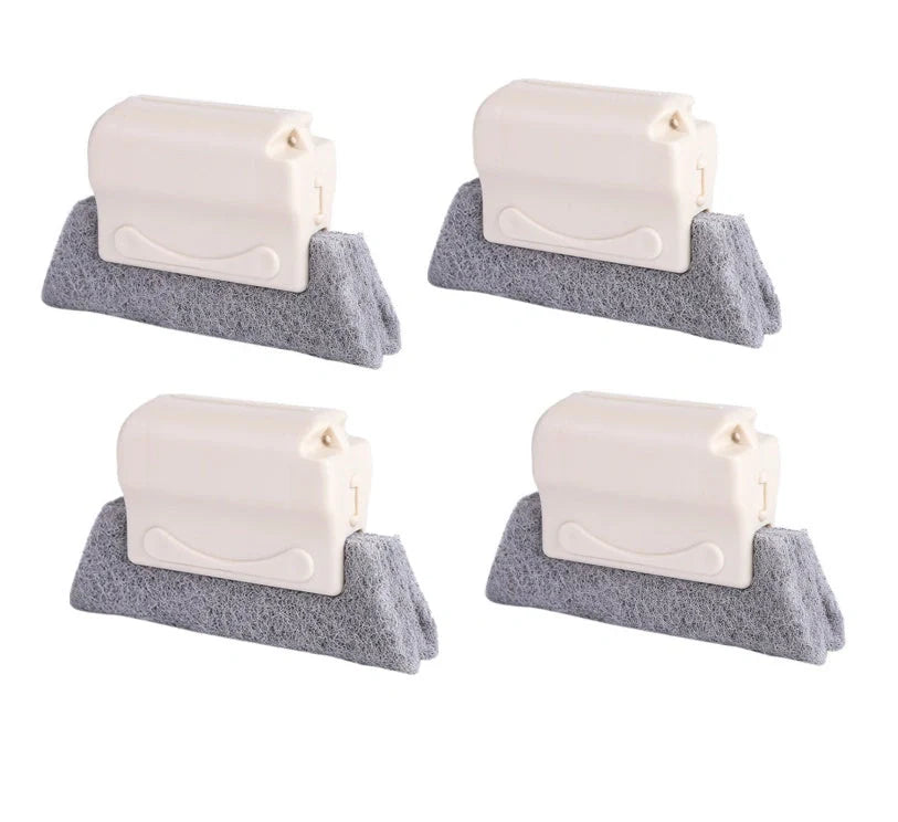 Creative Window Groove Cleaning Gap Brush Slot Cleaner with PP handle in beige, light grey, and blue