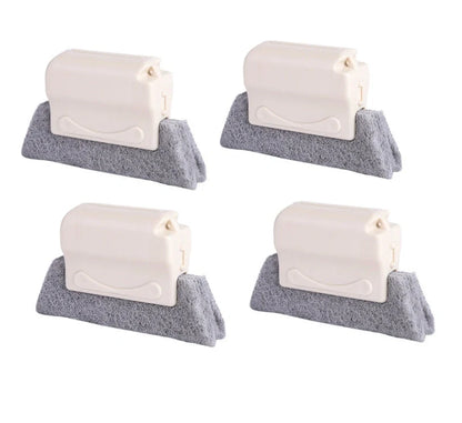 Creative Window Groove Cleaning Gap Brush Slot Cleaner with PP handle in beige, light grey, and blue