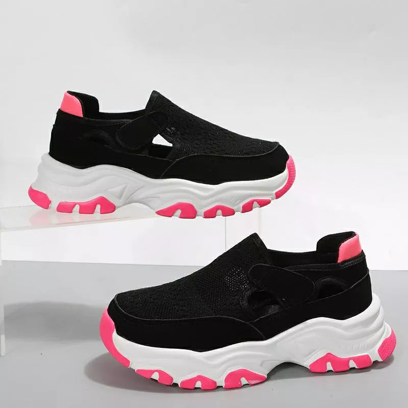 Women's Mesh Sport Shoes with Velcro fastening in various colours