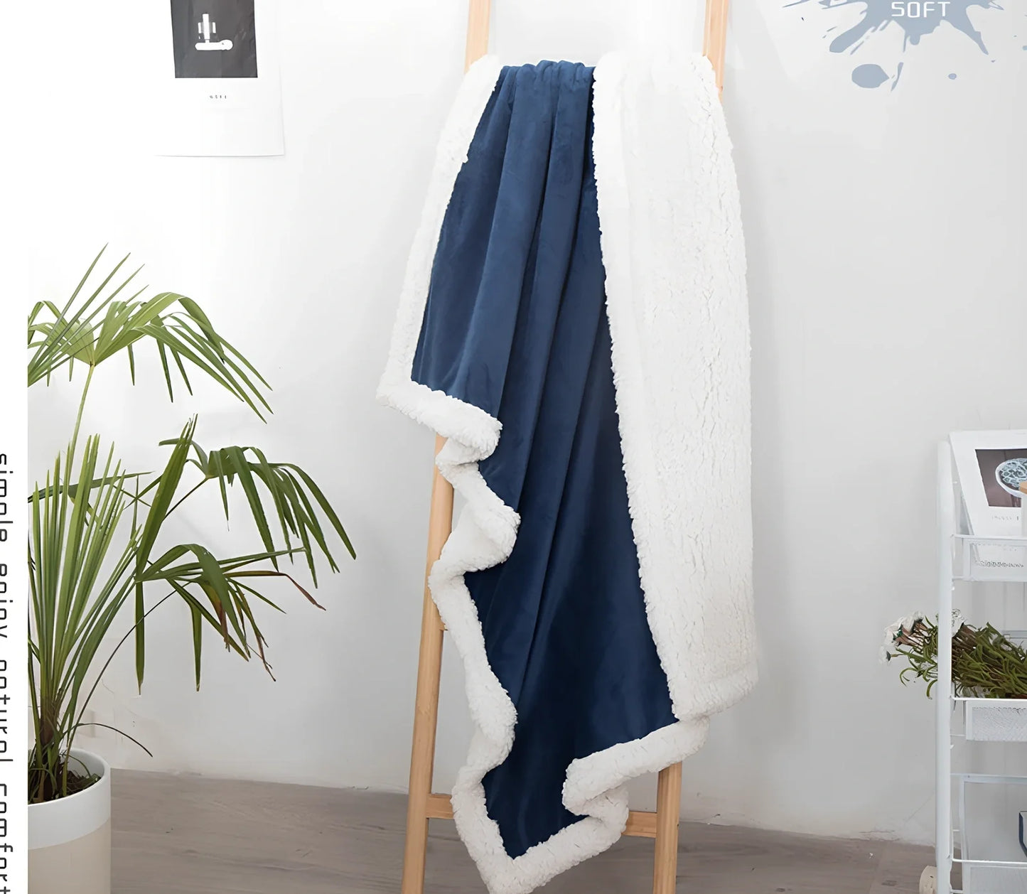 Double-sided crystal cashmere nap blanket in multiple sizes for spring and autumn use