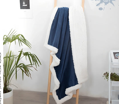 Double-sided crystal cashmere nap blanket in multiple sizes for spring and autumn use