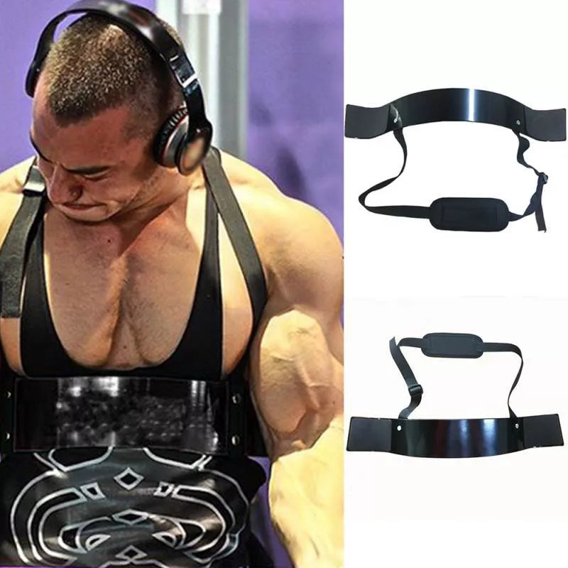 Aluminum alloy biceps training board with high-density sponge pads for elbow protection