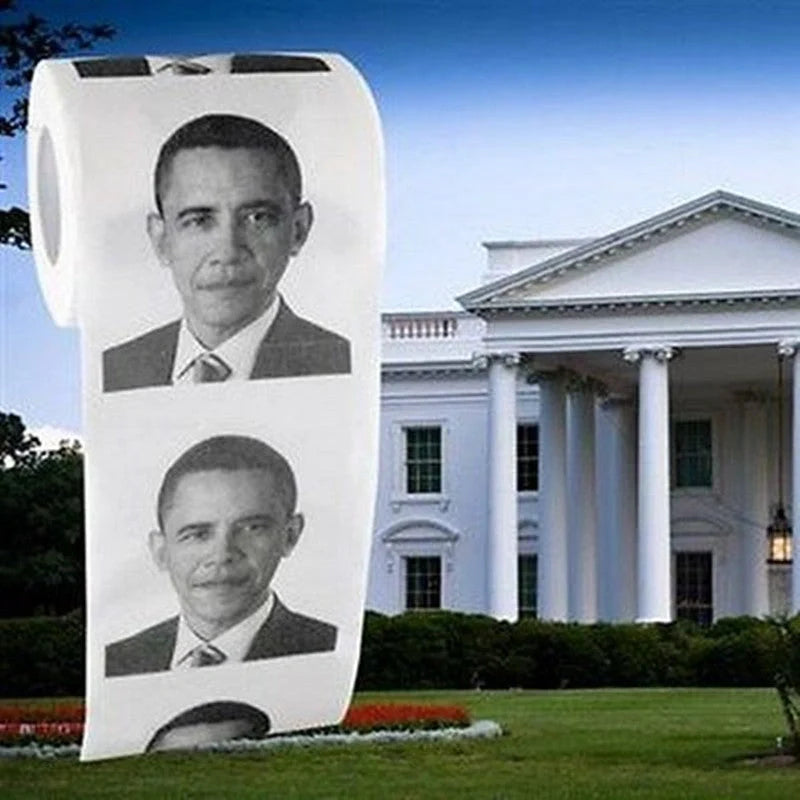Hillary Donald Trump Roll It toilet paper, 100% wood pulp, 240 knots per roll