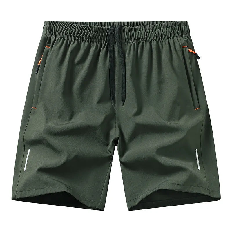 Men's black polyester basketball shorts with loose fit straight cut design for summer sports