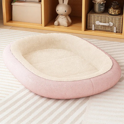 Thickened fabric dog and cat kennel for small medium pets in coffee, grey, green, or pink.