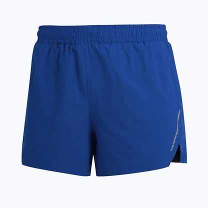 Men's quick-drying marathon running shorts in polyester fibre, straight style cut