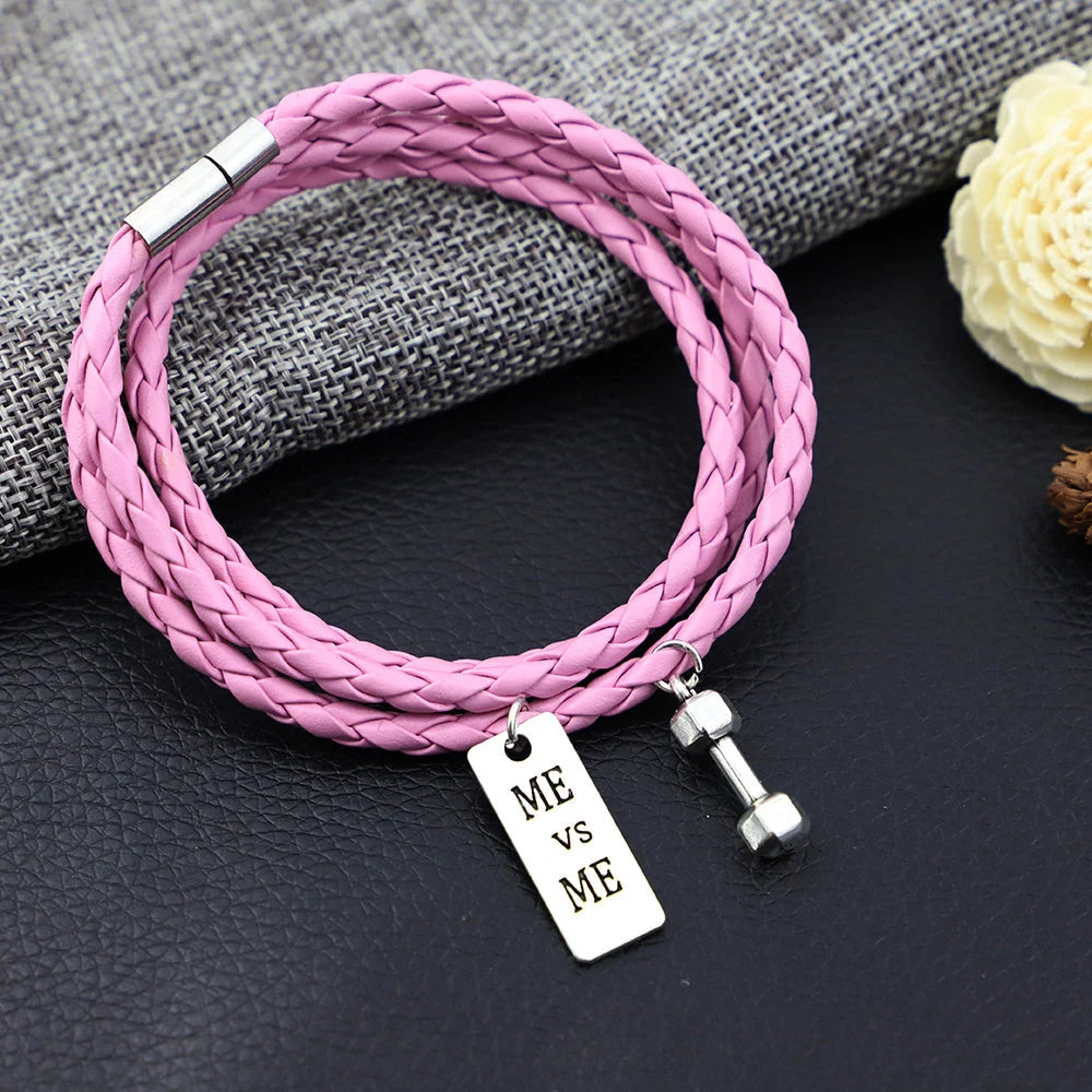 Premium woven PU rope bracelet in blue, elegant and durable accessory