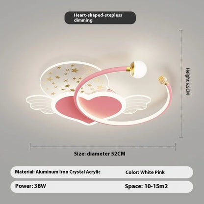 Children's bedroom ceiling lamp with moon star cloud design and adjustable LED lighting in blue colour option