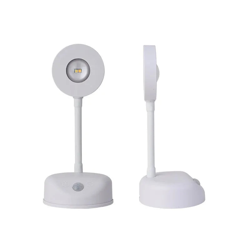 Geometric stereo shaped rechargeable wall spotlight in white finish with remote control
