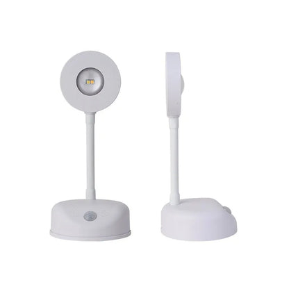 Geometric stereo shaped rechargeable wall spotlight in white finish with remote control