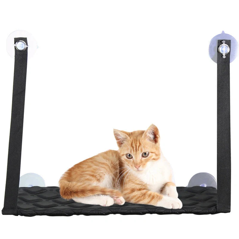 Cat Hammock Window Resting Seat Perch for indoor cats, durable and space-saving