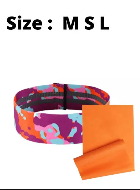 Anti-slip yoga camouflage resistance band for hip and leg training