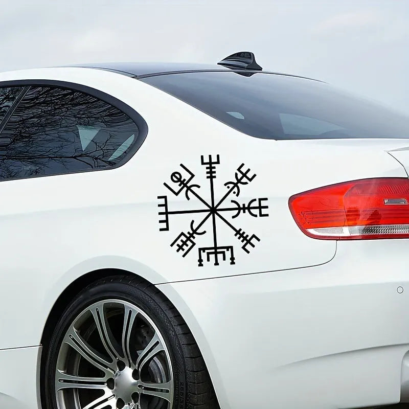 Square 13x13cm vinyl car sticker with vegetarian notebook design artwork
