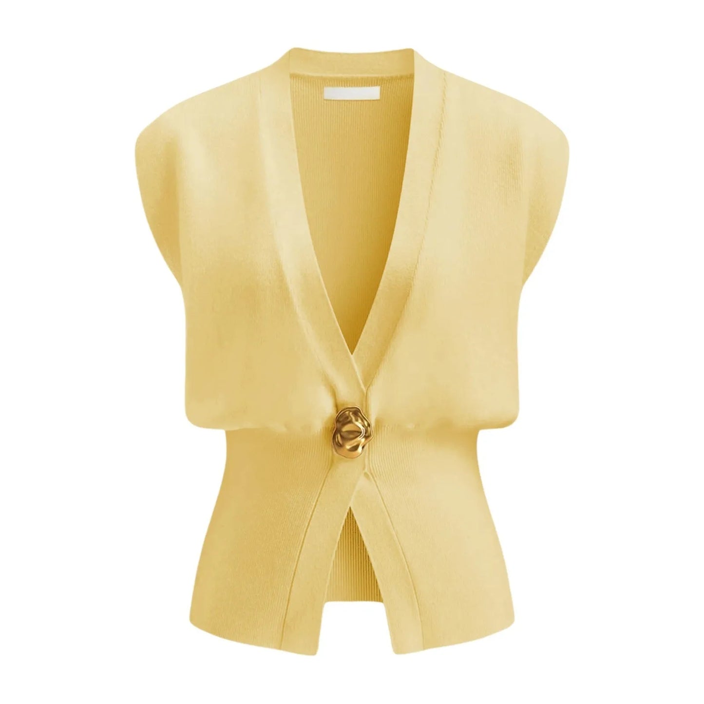 Women's loose fit V-neck button cardigan in a knitted polyester fabric, shown in a range of colours.