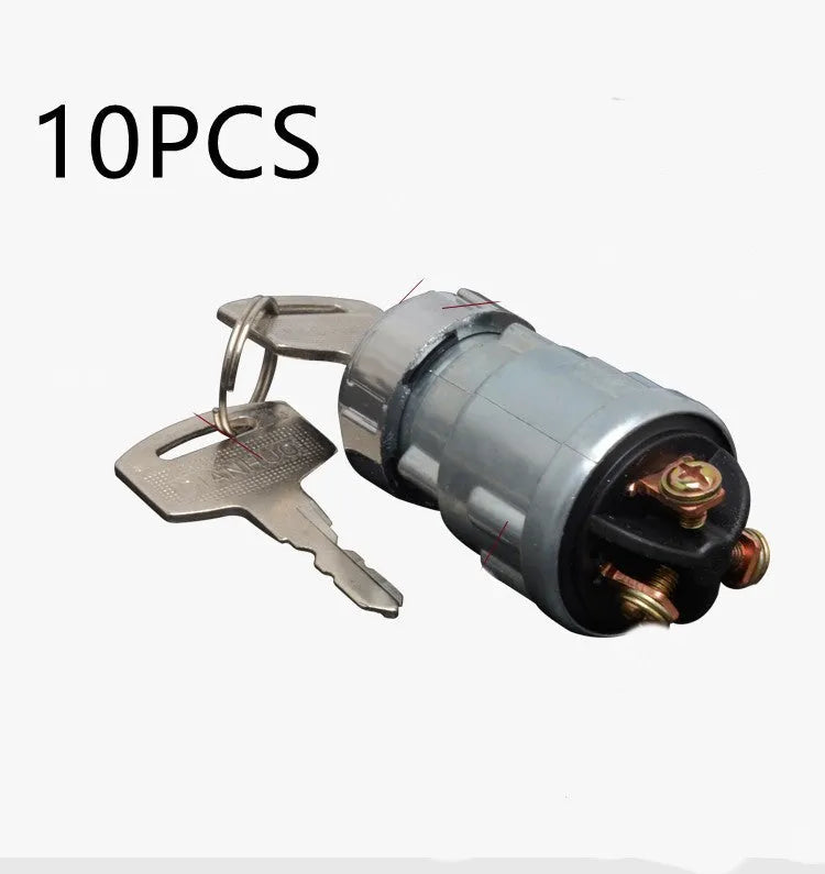 Pure copper car ignition switch with key for trucks and forklifts, JK423 model replacement