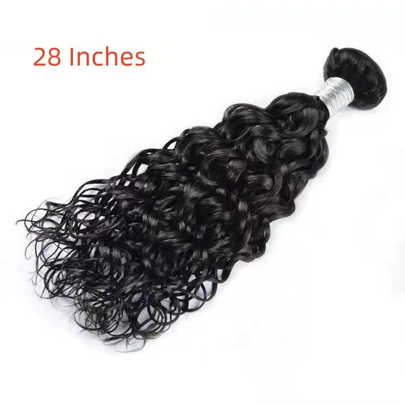 A bone straight chemical fibre wig weft on a mannequin head, showing long curtain-style hair.
