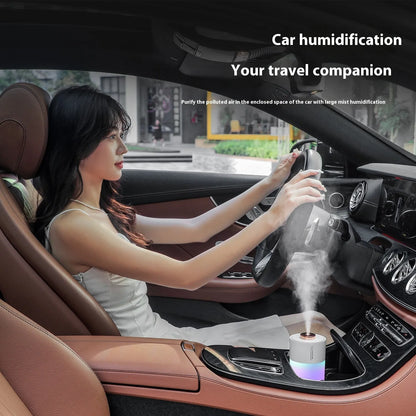 Japanese Korean colourful portable humidifier in pink or white with USB cable