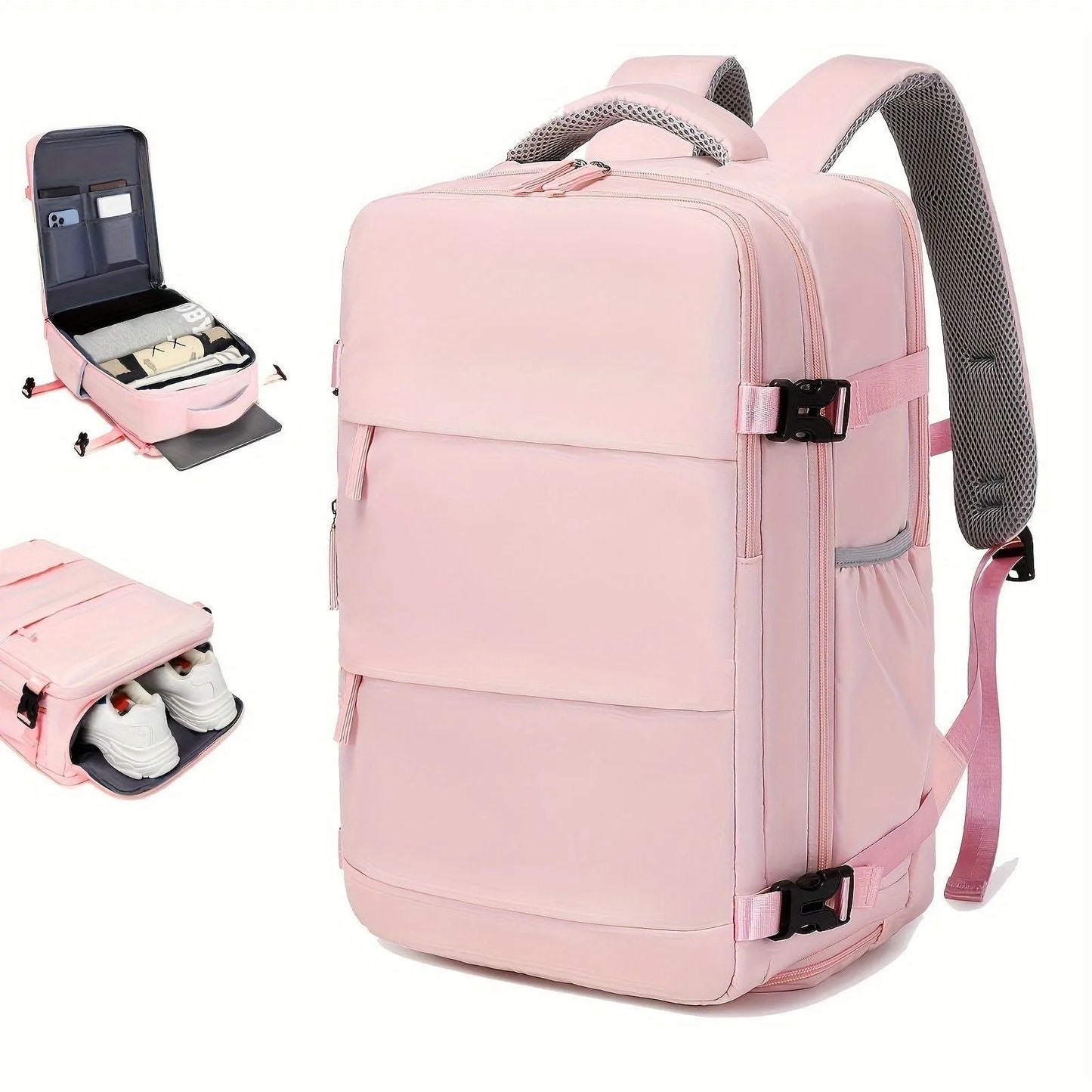 Large multifunctional men's luggage backpack in nylon with 20-35L capacity for travel