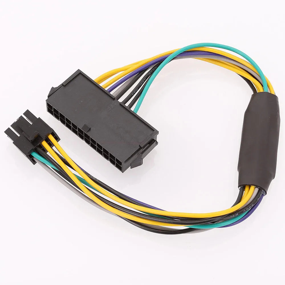 Black DELL Optiplex ATX 24-pin to 8-pin power adapter cable, 30cm long