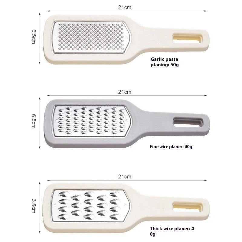 3-in-1 stainless steel cheese and vegetable grater with non-slip handle