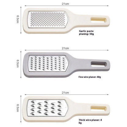 3-in-1 stainless steel cheese and vegetable grater with non-slip handle