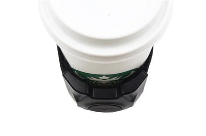 Magnetic water bottle holder in black, blue, and green colors, featuring a silicone cup that can securely attach to any metal surface.