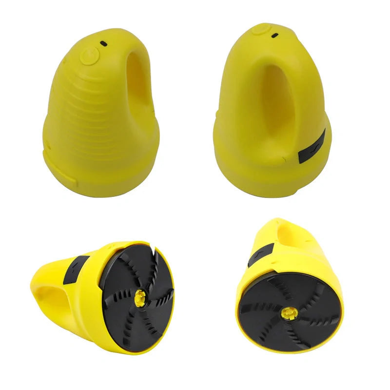 Electric snow scraper in yellow with USB charger for quick ice removal