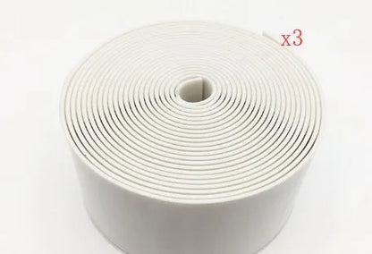 PVC wall corner protection tape roll showing 3.8cm width and porcelain white colour