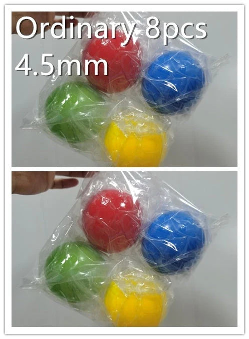 Colorful, luminous stress relief balls with a sticky surface for bouncing, squeezing, and sticking to surfaces