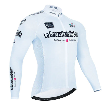 Men's long sleeve mountain bike cycling jersey in patterned colour with breathable fabric