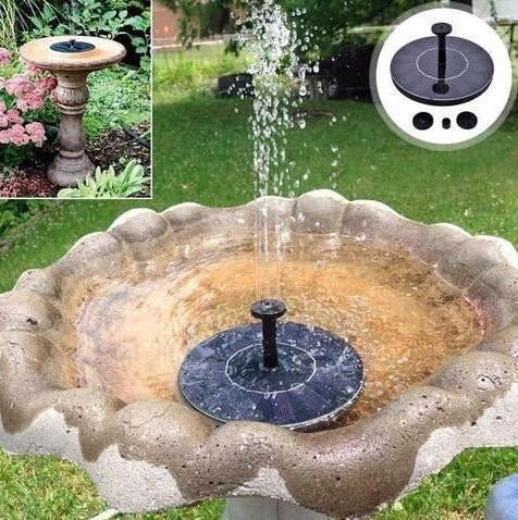 Solar-powered floating garden fountain enhancing outdoor space with eco-friendly water feature