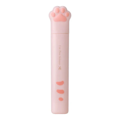 Closed cat paw design mini folding scissors showing safety lock, in choice of colours.