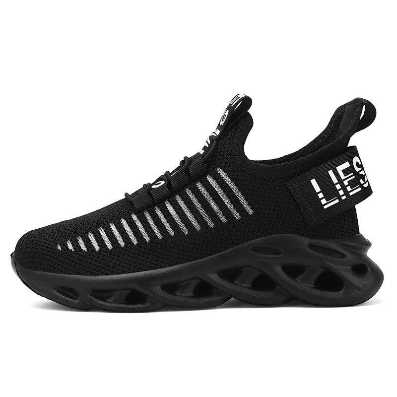 Unisex kids Velcro coconut street sneakers, waterproof breathable, sizes 28-39, black khaki white