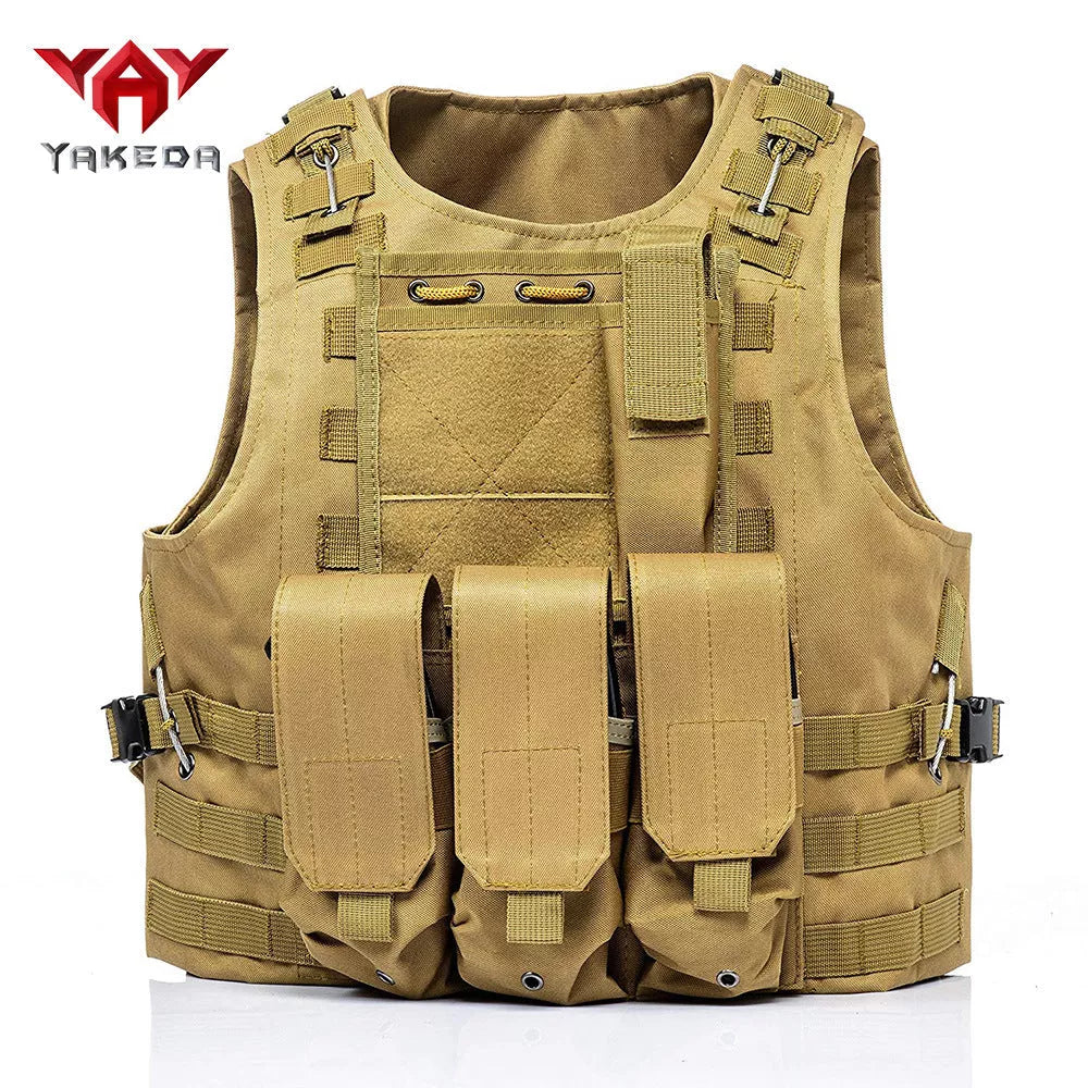 Military Fan Tactical Vest in black or mud for outdoor training and activities
