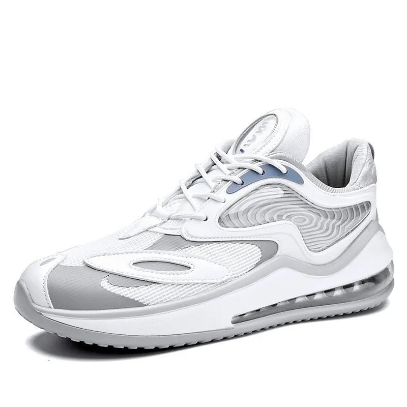 Men's casual shoes in Space Black with a rubber sole and air cushion height feature