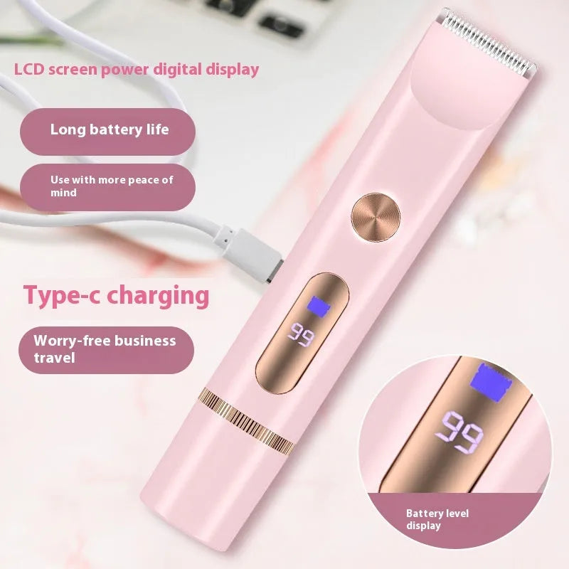 Lady shaver electric shaver for women USB rechargeable waterproof IPX6 private parts armpit dual motor mute whole body hair removal with display SKT667 blue pink purple 400mAh battery