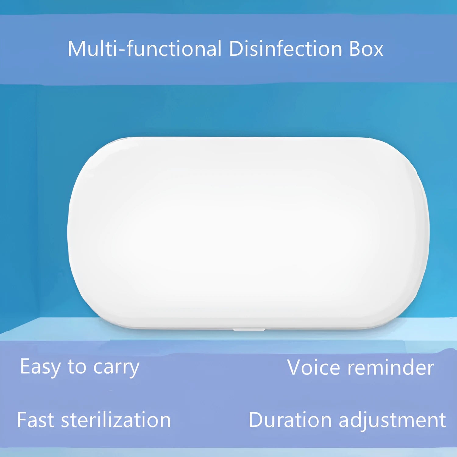 White wireless UV steriliser and charging box for mobile phones and small personal items.