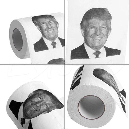 Hillary Donald Trump Roll It toilet paper, 100% wood pulp, 240 knots per roll