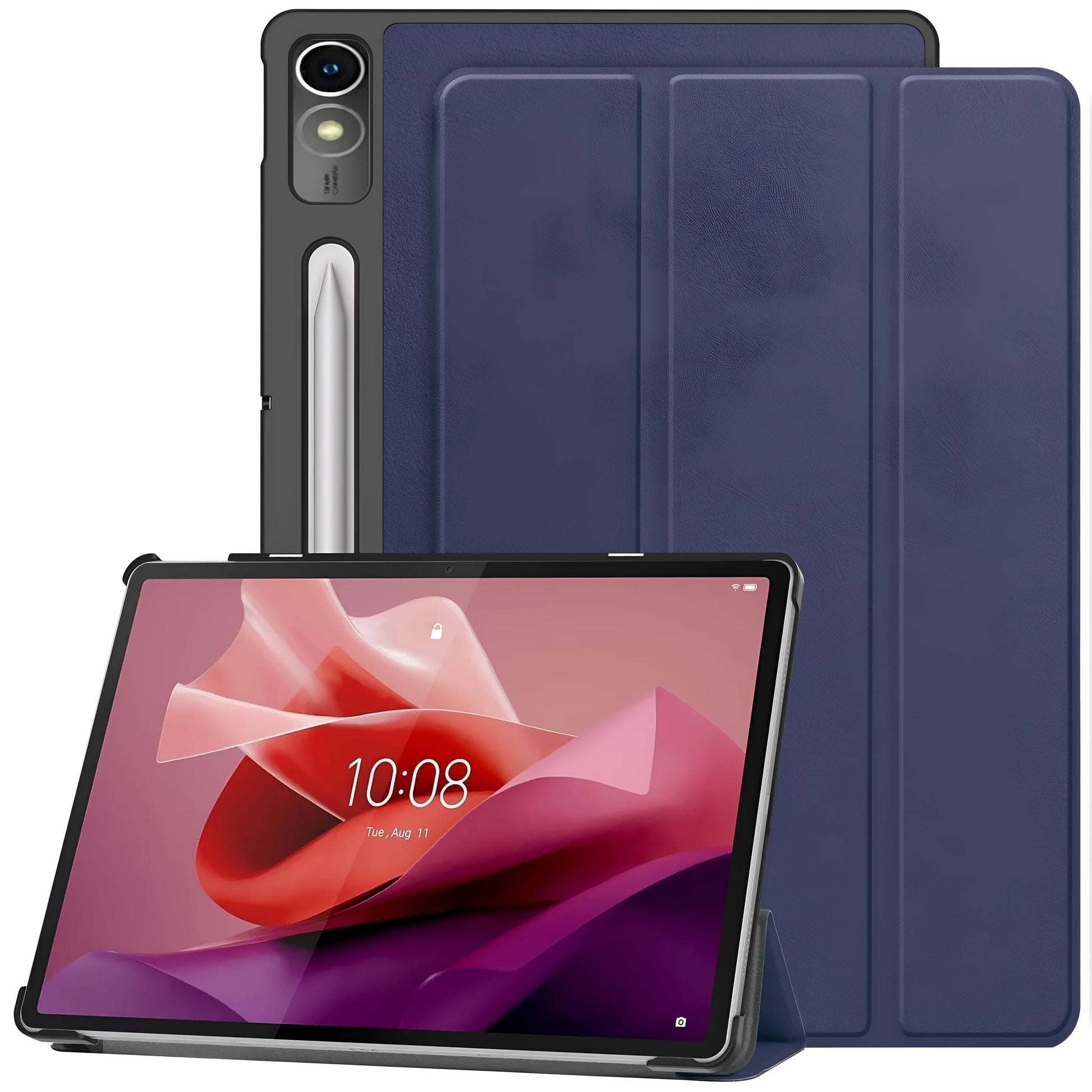 Lenovo Tab P12 tablet protective case with built-in stand in various colour and pattern options.
